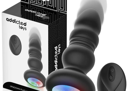 ADDICTED TOYS – ROTIERENDER VIBRIERENDER ANALPLUG MIT LED-LICHT UND FERNBEDIENUNG