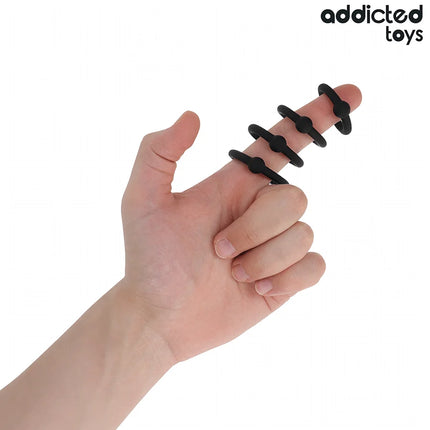 ADDICTED TOYS - SET AUS DRUCKRINGEN AUS SILIKON - Penisring ohne Vibration