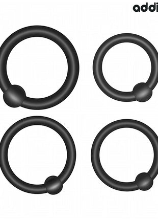 ADDICTED TOYS - SET AUS DRUCKRINGEN AUS SILIKON - Penisring ohne Vibration