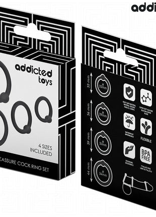 ADDICTED TOYS - SET AUS DRUCKRINGEN AUS SILIKON - Penisring ohne Vibration