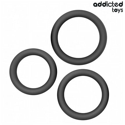 ADDICTED TOYS - SET AUS FLACHEN SILIKONRINGEN - Analplug