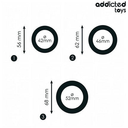 ADDICTED TOYS - SET AUS FLACHEN SILIKONRINGEN - Analplug