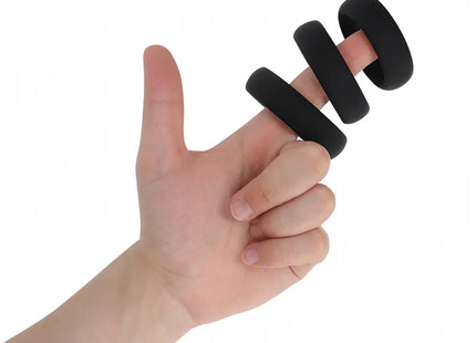 ADDICTED TOYS - SET AUS FLACHEN SILIKONRINGEN - Analplug