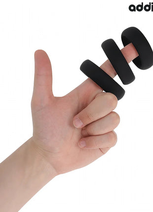 ADDICTED TOYS - SET AUS FLACHEN SILIKONRINGEN - Analplug