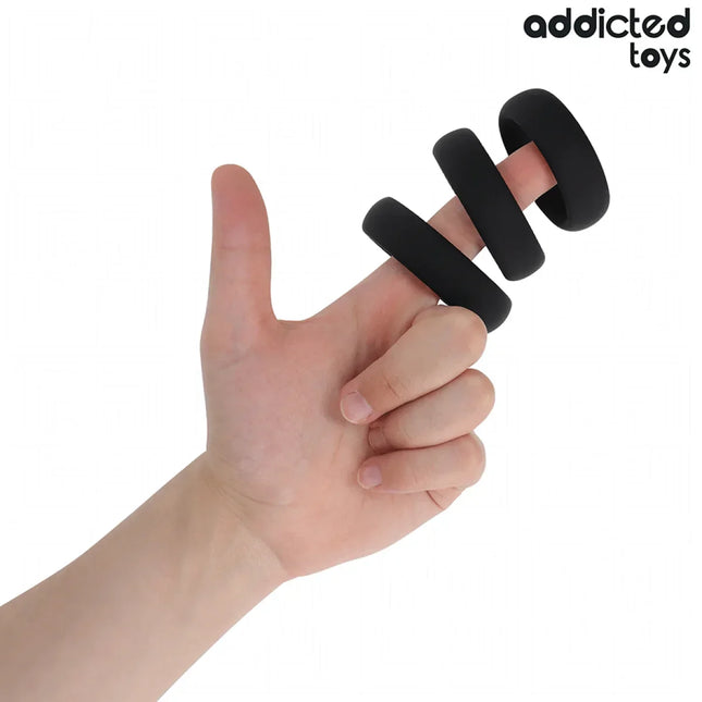 ADDICTED TOYS - SET AUS FLACHEN SILIKONRINGEN - Analplug