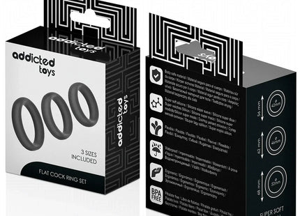 ADDICTED TOYS - SET AUS FLACHEN SILIKONRINGEN - Analplug