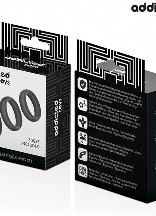 ADDICTED TOYS - SET AUS FLACHEN SILIKONRINGEN - Analplug