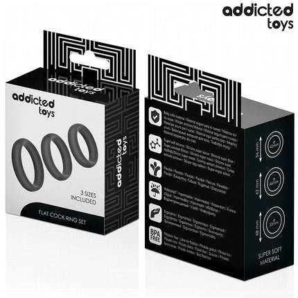 ADDICTED TOYS - SET AUS FLACHEN SILIKONRINGEN - Analplug