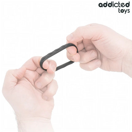 ADDICTED TOYS - SET MIT STRUKTURIERTEM COCKRING IN 4 GRÖSSEN