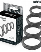 ADDICTED TOYS - SET MIT STRUKTURIERTEM COCKRING IN 4 GRÖSSEN
