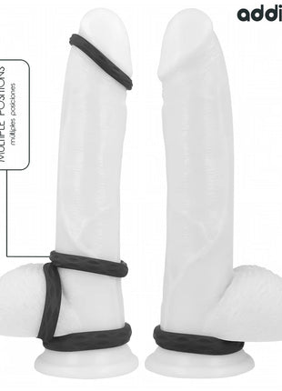 ADDICTED TOYS - SET MIT STRUKTURIERTEM COCKRING IN 4 GRÖSSEN