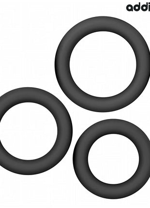 ADDICTED TOYS - SET SILIKONRINGE MODELL 1 - Penisring ohne Vibration