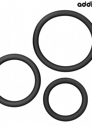 ADDICTED TOYS - SET SILIKONRINGE MODELL 2 - Penisring ohne Vibration