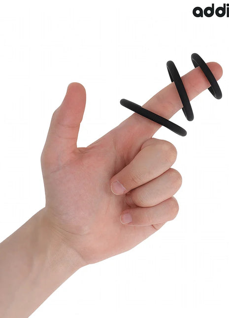ADDICTED TOYS - SET SILIKONRINGE MODELL 2 - Penisring ohne Vibration