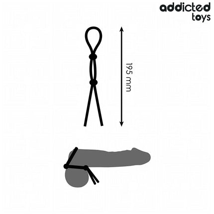 ADDICTED TOYS - SILIKONSEIL FÜR DEN DOPPELSCHLEIFEN-PENIS - Penisring ohne Vibration