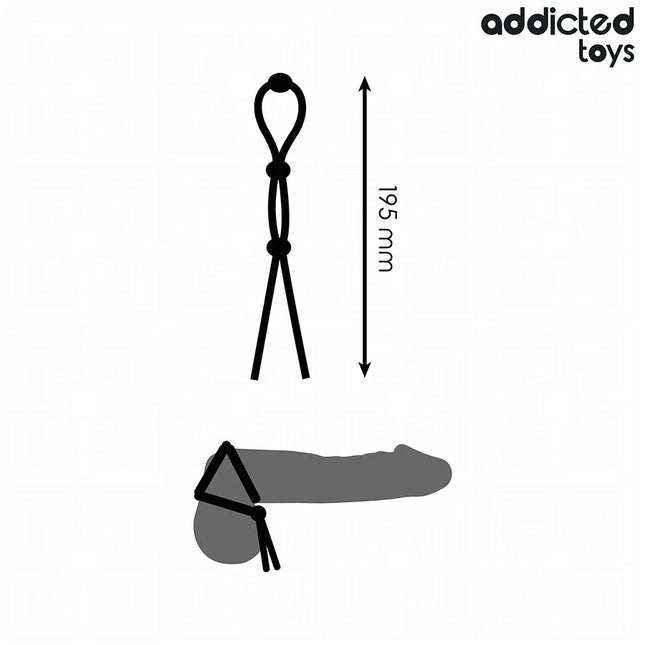 ADDICTED TOYS - SILIKONSEIL FÜR DEN TRIPLE LOOP PENIS - Penisring ohne Vibration