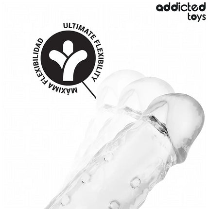 ADDICTED TOYS - TRANSPARENTE PENISHÜLSE GRÖSSE M 27 CM - Penishülle mit Verlängerung