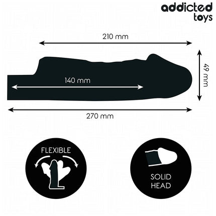 ADDICTED TOYS - TRANSPARENTE PENISHÜLSE GRÖSSE M 27 CM - Penishülle mit Verlängerung