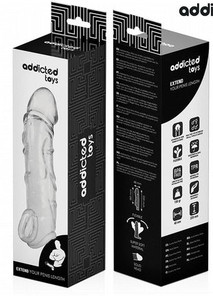 ADDICTED TOYS - TRANSPARENTE PENISVERLÄNGERUNG 27 CM - Penishülle mit Verlängerung