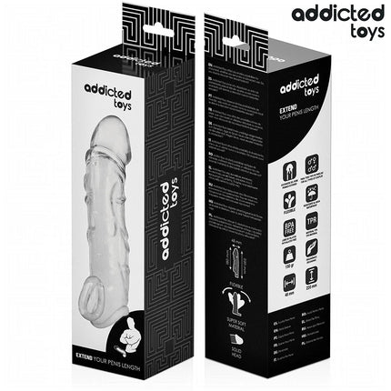 ADDICTED TOYS - TRANSPARENTE PENISVERLÄNGERUNG 27 CM - Penishülle mit Verlängerung