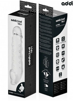 ADDICTED TOYS - TRANSPARENTE PENISVERLÄNGERUNG GRÖSSE S 23 CM - Penishülle mit Verlängerung