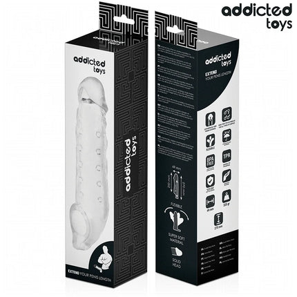 ADDICTED TOYS - TRANSPARENTE PENISVERLÄNGERUNG GRÖSSE S 23 CM - Penishülle mit Verlängerung