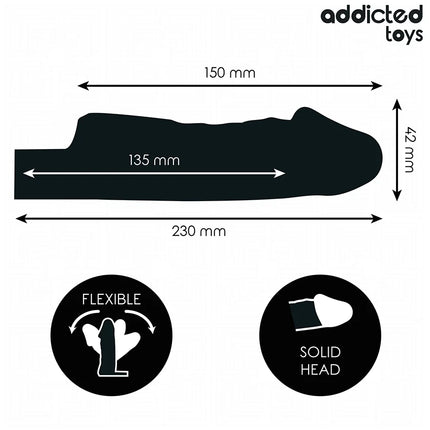ADDICTED TOYS - TRANSPARENTE PENISVERLÄNGERUNG GRÖSSE S 23 CM - Penishülle mit Verlängerung