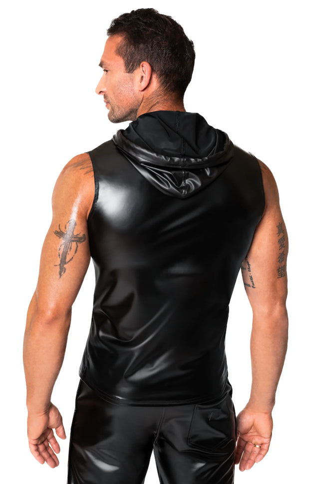 ärmelloses Kapuzenshirt H081 von Noir Handmade Chaos Collection - Herren-Shirt