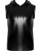 ärmelloses Kapuzenshirt H081 von Noir Handmade Chaos Collection - S / schwarz - Herren-Shirt