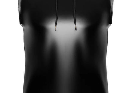 ärmelloses Kapuzenshirt H081 von Noir Handmade Chaos Collection - S / schwarz - Herren-Shirt