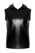 ärmelloses Kapuzenshirt H081 von Noir Handmade Chaos Collection - S / schwarz - Herren-Shirt