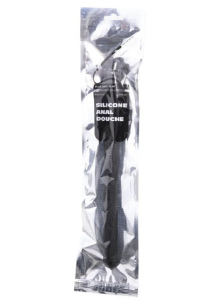 ALL BLACK - DUSCHE ANAL KLAPPBARES SILIKON 27 CM - Aufblasbar