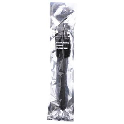ALL BLACK - RIDGED DUSCHANAL SILIKON 27 CM - Analdusche