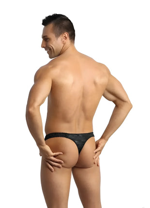 Schwarze ANAIS MEN elektro string briefs mit mustermix aus elastischem material für komfort und style