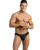 Schwarze spitzenbriefs mit feinem muster aus ANAIS MEN elekro string kollektion