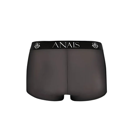 Schwarze anais men eros boxer briefs mit glattem stoff und dezenten löwenkopf logos am bund
