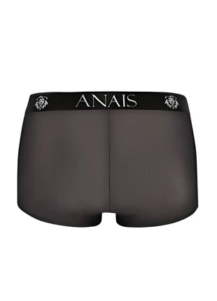 Schwarze anais men eros boxer herren briefs aus glattem stoff mit subtilen löwenkopf logos am bund