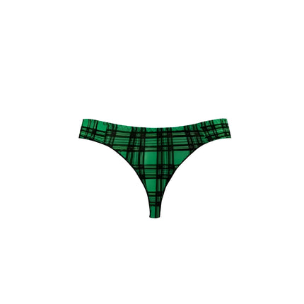 Grüner plaid-string mit schwarzen linien von anais men magic string für einen stylischen auftritt