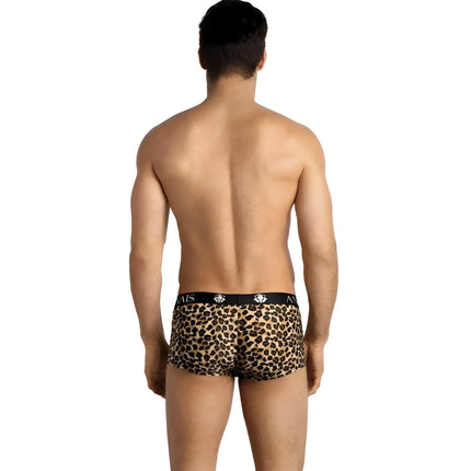 Men briefs with leopard print and black elastic waistband featuring anais men brand logo mercury boxer