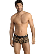 Leopard-print boxer briefs mit schwarzem bund und anai’s branding sowie schädel logos im mercury boxer design