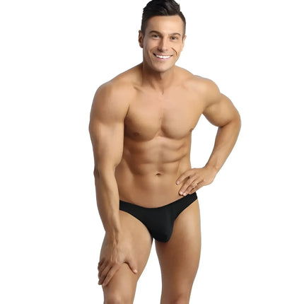 Schwarze briefs aus baumwolle von anais men petrol string für herren mit minimalistischem design