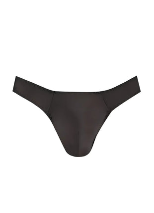Schwarzer herren-string anais men petrol aus glattem, sleekem stoff mit minimalistischem design