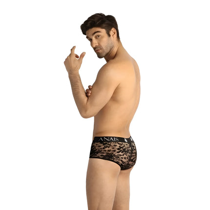 Anaïs men romance brief schwarze spitze slips mit zartem blumenmuster und markenbund