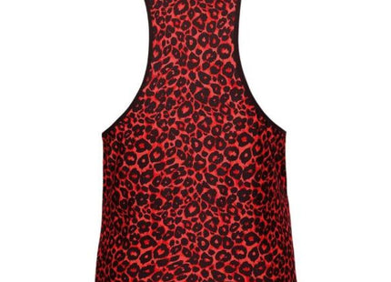 Rotes und schwarzes leopardenmuster tank top anaïs men tribal top s mit figurbetonter passform
