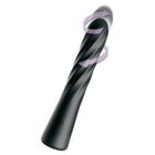 Schwarzer, spiralstrukturierter, mattierter anal fantasy elite twist ecstasy analstimulator mit subtiler markierung am fuß