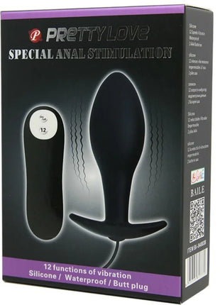 ANAL PLUG ANKERFORM SILIKON 12 VIBRATIONSMODI SCHWARZ - Analplug