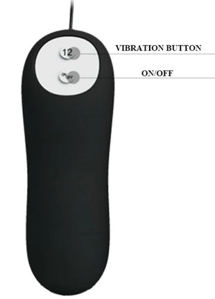 ANAL PLUG ANKERFORM SILIKON 12 VIBRATIONSMODI SCHWARZ - Analplug