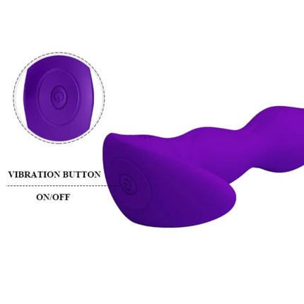 ANAL-VIBRATOR - 12 VIBRATIONSMODI - LILA - Analplug