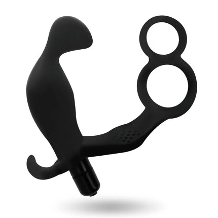 ANALPLUG MIT DOPPELTEM PENISRING UND HODEN - Analplug