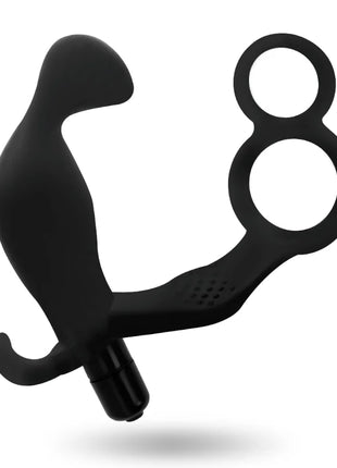 ANALPLUG MIT DOPPELTEM PENISRING UND HODEN - Analplug